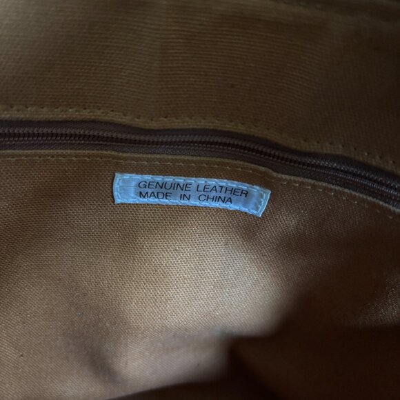 VTG Vintage Saddle Leather Top Handle Satchel Shoulder Bag with Crossbody Strap - Picture 11 of 11